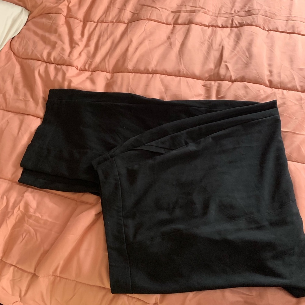 Black wide leg slacks